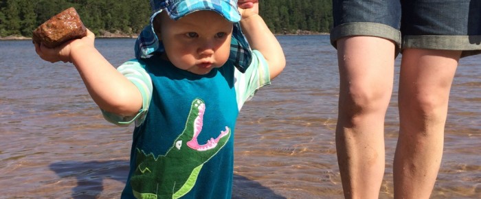 Ein schöner Strandtag am Vänernsee in Schweden